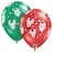 11" Latex Balloon Santa &amp; Rudolph Assorted Red &amp; Green 25CT