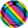 Creative Converting Rainbow Foil Dinner Plates 8-Pieces- 22 cm Diameter