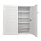 CamelTough Shoe Cabinet With 4 Shelves &amp; 2 Doors 87L x 38W x 92H cm Shoes Storage Rack For Hallway Entryway, Outdoor Storage Box For Organizing Books, Garden Tools, 1-Year Warranty, White, CT-638