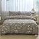 Luna Home King Size 6 pieces, duvet cover set, plum blossom branch flower design.