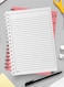 Lowha Spiral Notebook With 60 Sheets And Hard Paper Covers With Cursive Imitation Design, For Jotting Notes And Reminders, For Work, University, School