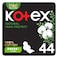 Kotex Natural Maxi Protect Thick Pads, 100% Cotton Pad, Super Size with Wings, 44 Sanitary Pads