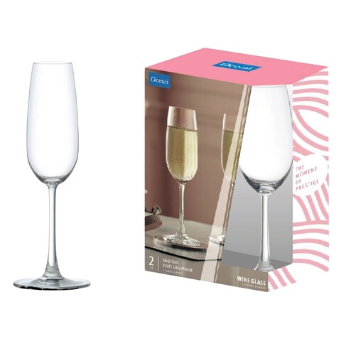 Ocean Madison Flute Champagne Glass Set 210ml x Pack of 2