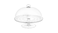Serving stand with lid, clear glass29 cm