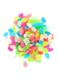 Generic 100-Piece Glow In The Dark Decorative Pebbles White/Pink/Blue 2cm