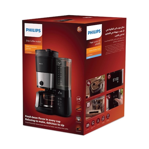 Philips HD7900/50 All-in-1 Brew Drip Coffee Maker With Built-In Grinder