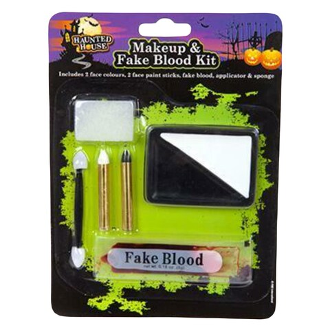 Haunted House Halloween Vampire Makeup And Fake Blood Kit 6 Pieces