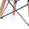 GDF Modern Dining Chair Plastic Shell With Fabric &amp; Wooden Legs Black+White Color  Model- JEAM3  (No warranty for furniture items)