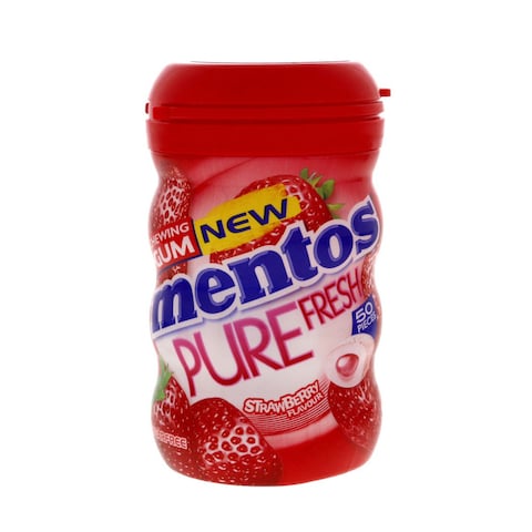 Mentos Pure Fresh Strawberry Chewing Gum - 87.5 gram