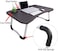 Ruihao Laptop Bed Table Folding Desk With Ipad Holder Cup Slot Adjustable Anti Slip Legs Foldable For Indoor Outdoor Camping Study Reading Watch Movies