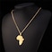 Africa Map 18K Gold Plated Necklaces Pendants Women Men Jewelry Gift
