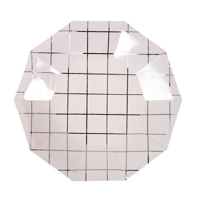 Buy Large Silver Grid Plates Online | Carrefour UAE