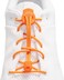 LOCK LACES Reflective Elastic No Tie Shoelaces, One Size Fits All Orange