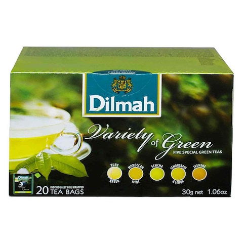 Dilmah Variety Green Tea 20 Sachets, 30g