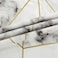 LUNA HOME Single size 4 pieces Bedding Set without filler, Geometric Marble Design