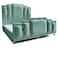 In House Paris Velvet Bed Frame - Single - 200x120 cm - Turquoise