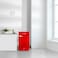Geepas Single Door Mini Defrost Refrigerator- GRF1202RXE  Mini Fridge  Retro Design  Low Noise and Low Voltage  Quick Cooling  Easy Cleaning  Red  2 Years Warranty