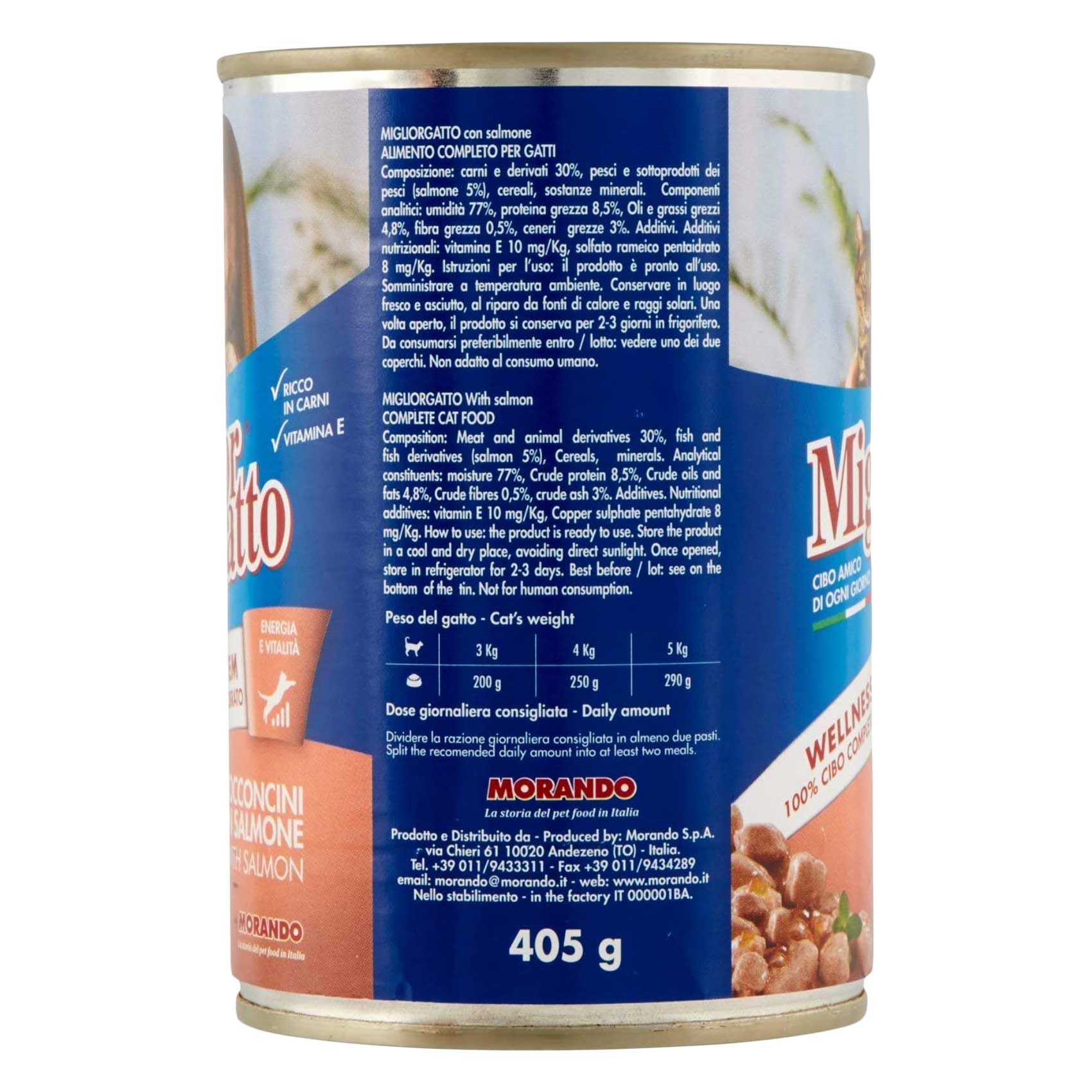 Migliorgatto Canned Cat Food With Salmon  405 Gr