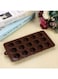 Generic 15-Slot Chocolate Candy Cake Mould Brown 21.5Centimeter