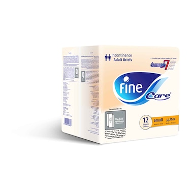 Fine Care Adult Diapers, Small - 12 Diapers