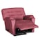 In House Velvet Classic Recliner Chair - Dark Pink - AB03