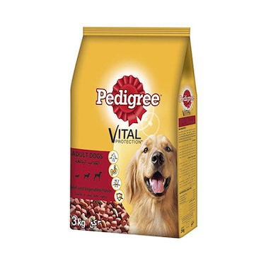 Pedigree Adult Dog Food Beef and Vegetables 3KG