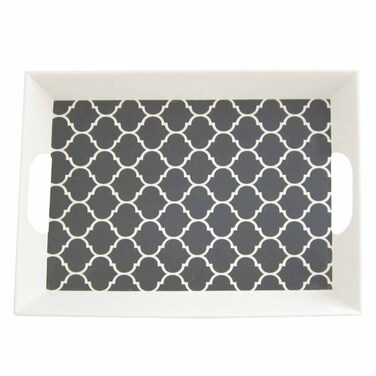 Domus Ds201598F Serving Tray White And Grey 1 Piece