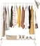 Multifunctional Metal Garment Rack with Shelf &ndash; Organize and Display Clothes in Style (white s1)