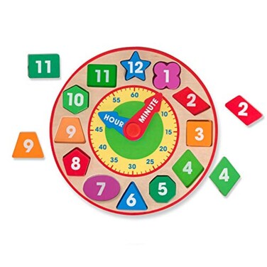Melissa &amp; Doug - Wooden Shape Sorting Clock