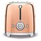 Smeg 50's Style Toaster TSF01RGUK, 950 W, Rose Gold, 6 Toasting Levels