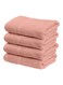 Princess 4-Piece Fast Absorbent Hand Towel Set, Peach 40 X 70cm