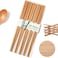 10 Pairs Natural Bamboo Chopsticks, 24cm Reusable Japanese Chinese Chop Stick, Hot Pot Chopsticks, Chopstix Dishwasher Safe Gift Set   Cooking Chop Stix for Noodles, Extra Long Kitchen Chop Sticks