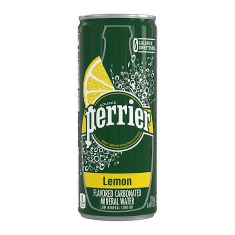 Buy Perrier Sparkling Water Lemon Can 250ml in Saudi Arabia