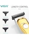 VGR V-290 Professional Electric Rechargeable LED Display Best Hair Trimmer, Gold/Silver
