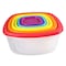RAINBOW ROUND CONTAINER 7 PCS SET+