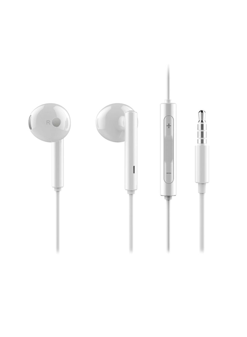 Original HUAWEI Honor Earphone AM115 Wired Half In-ear Headset 3.5mm Jack With Microphone Volume Control For Huawei P10 P20 Lite Mobile Phones Tablet Computer White