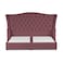 In House Taj Mahal Velvet Bed Frame - Queen - 200x140 cm - Dark Pink