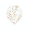Unique- Clear Balloons With Gold Confetti 6pcs 12in
