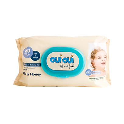 Oui Oui Wet Wipes Milk And Honey 80 Sheets