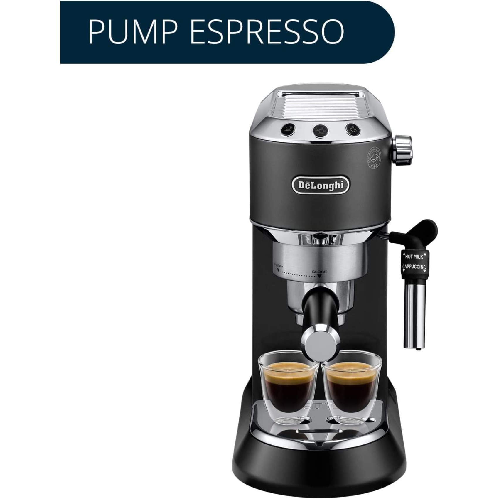 DeLonghi Espresso Coffee Machine Dedica Style Manual Barista Pump EC685.BK Black