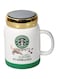 Delcasa Starbucks Travel Mug White/Golden/Green 14ounce