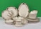 Lihan Latest Porcelain Bone China Dinner Sets(32 Pieces), Teapot/Teacup/Dish/Bowl Phnompenh Gold White Dinnerware Set And Tableware Set Dishwasher Safe