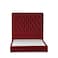 In House Madrid Velvet Bed Frame - King - 200x200 cm - Burgundy