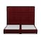 In House Berlin Linen Bed Frame - Queen - 200x150cm - Burgundy