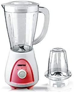 GEEPAS 2-In-1 Plastic Jar Blender 1.5L 400W 5 l 400 W GSB5485 White/Pink