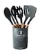 Generic 11-Piece Cooking Utensils Kitchen Set Black/Brown