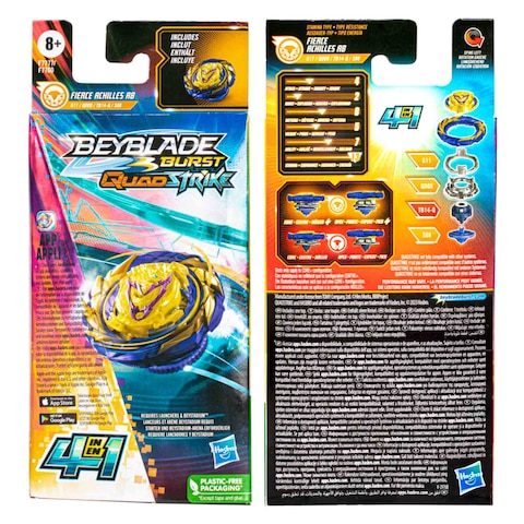 Hasbro F7777 Burst QuadStrike Fierce Achilles A8 Spinning Top Beyblade 8+ Years