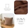 Luna Home 1 Piece 50*50cm Size, 100% Linen Cushion Cover, Solid Amber Brown