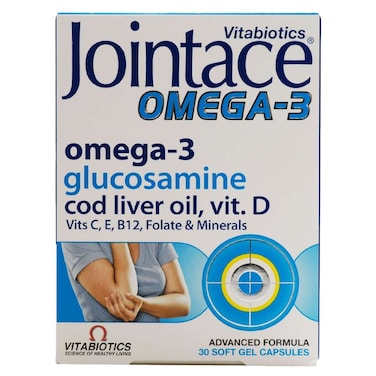 Vitabiotics Jointace Omega-3 Glucosamine Soft Gel Supplements 30 Capsules