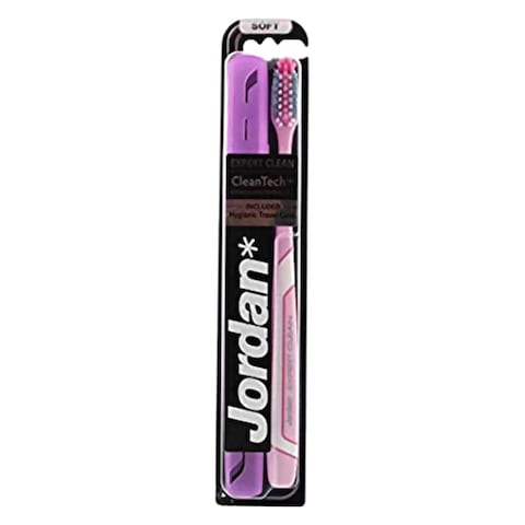 Buy Jordan Expert Clean Soft Toothbrush Black in UAE